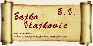 Bajko Vlajković vizit kartica